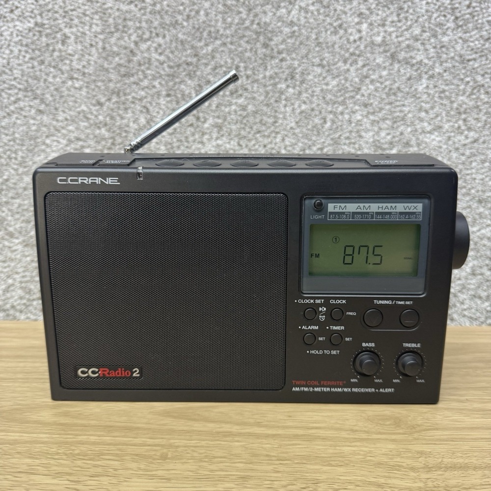 C. Crane CCRadio 2 Portable AM FM HAM WX Radio Tested Working